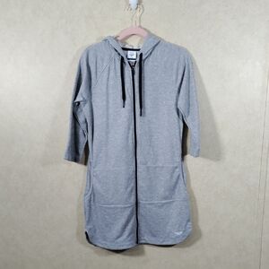 04541 Speedo heather gray fleece zip up hoodie M